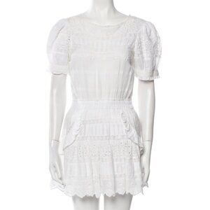 LOVESHACKFANCY Scoop Neck Mini Dress